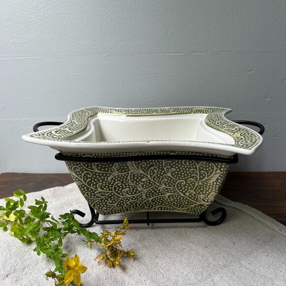 10.25" Bakeware Caserole Dish Presentable Ovenware Temp-Tations by Tara - Picture 1 of 16